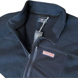 Vineyard Vines NWT Men's Size 4XB Vineyard Navy Blue Stillwater Sherpa Vest
